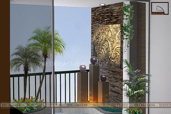 Thác nước tiểu cảnh ban công